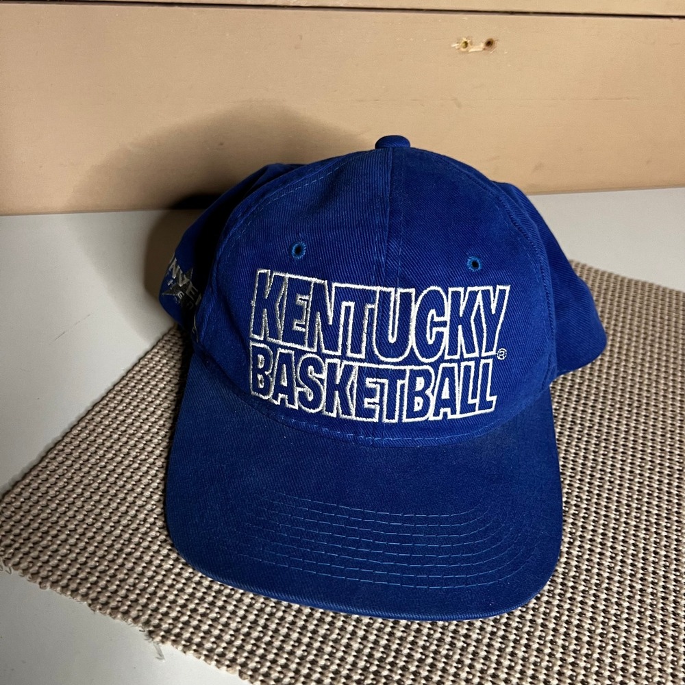 Vintage 90s Kentucky Basketball Converse Snapback Hat Blue NCAA Wildcats Cap